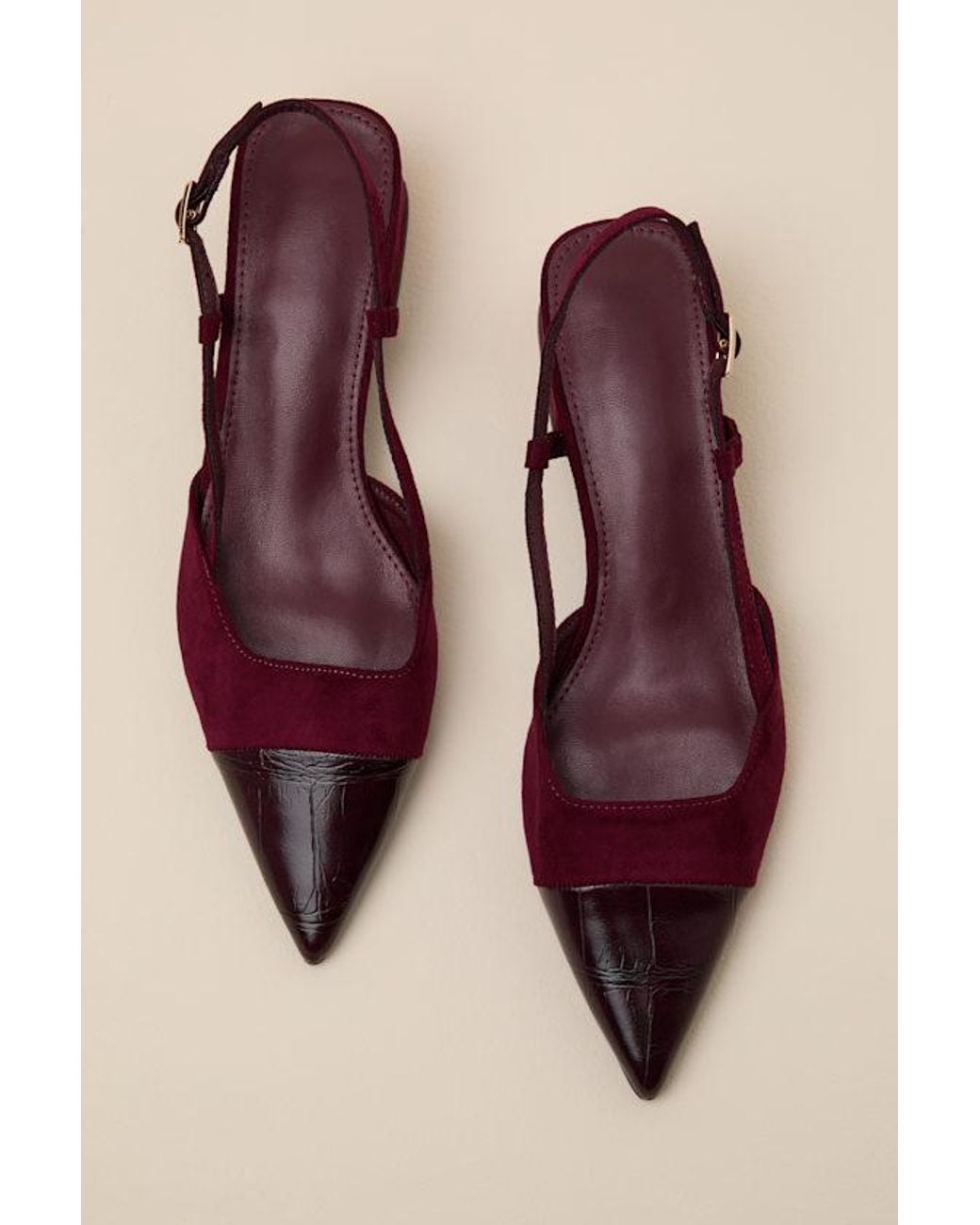 Lulus Red Patti Slingback Pumps