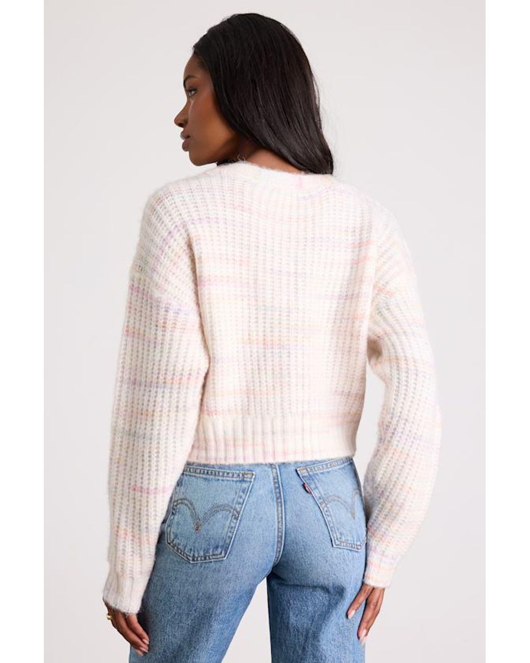 Lulus White Amberlynn Space Dye Cropped Cardigan