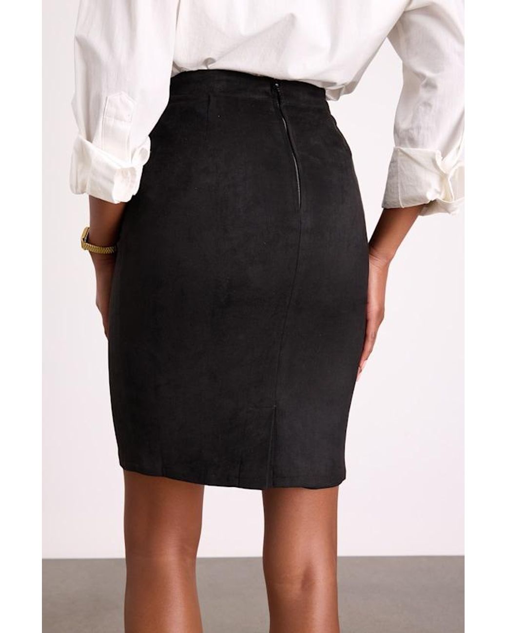 Lulus Blue Superpower Suede Pencil Skirt