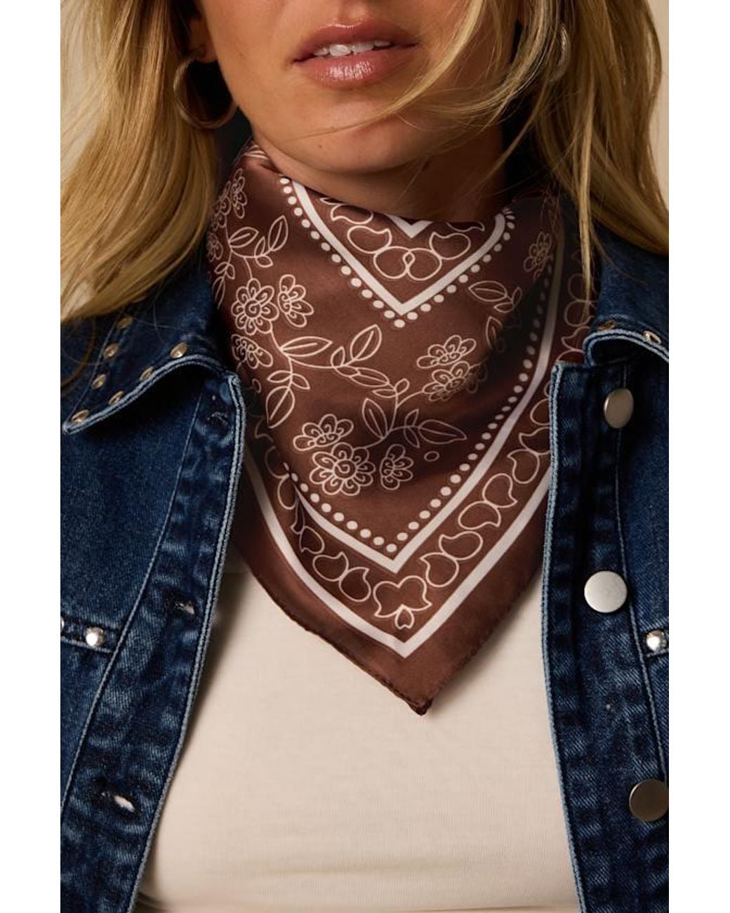 Lulus Blue Abilene Print Scarf