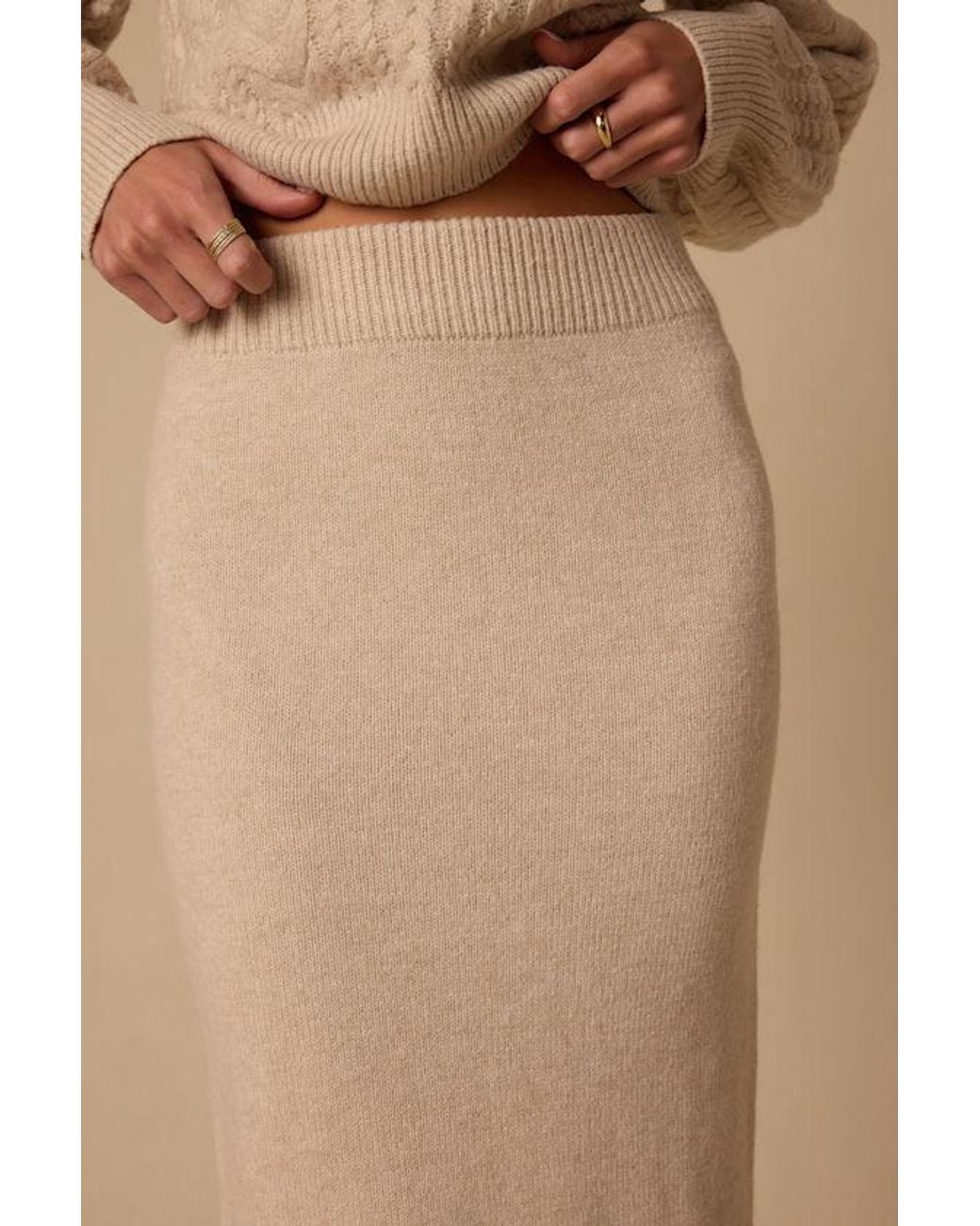 Lulus Natural Alexandrea Two-Piece Sweater Dress