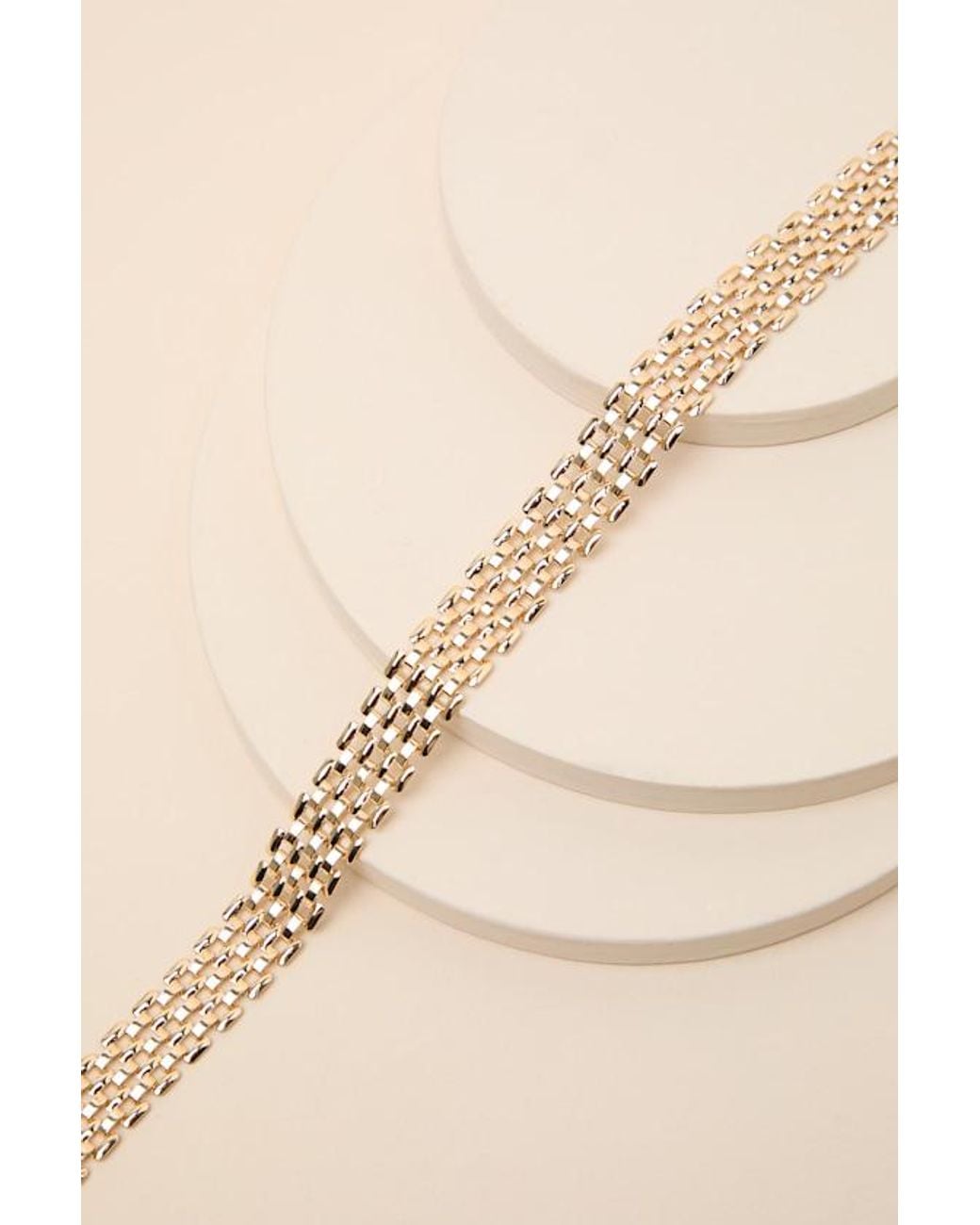 Lulus Brown Briley Panther Link Choker Necklace