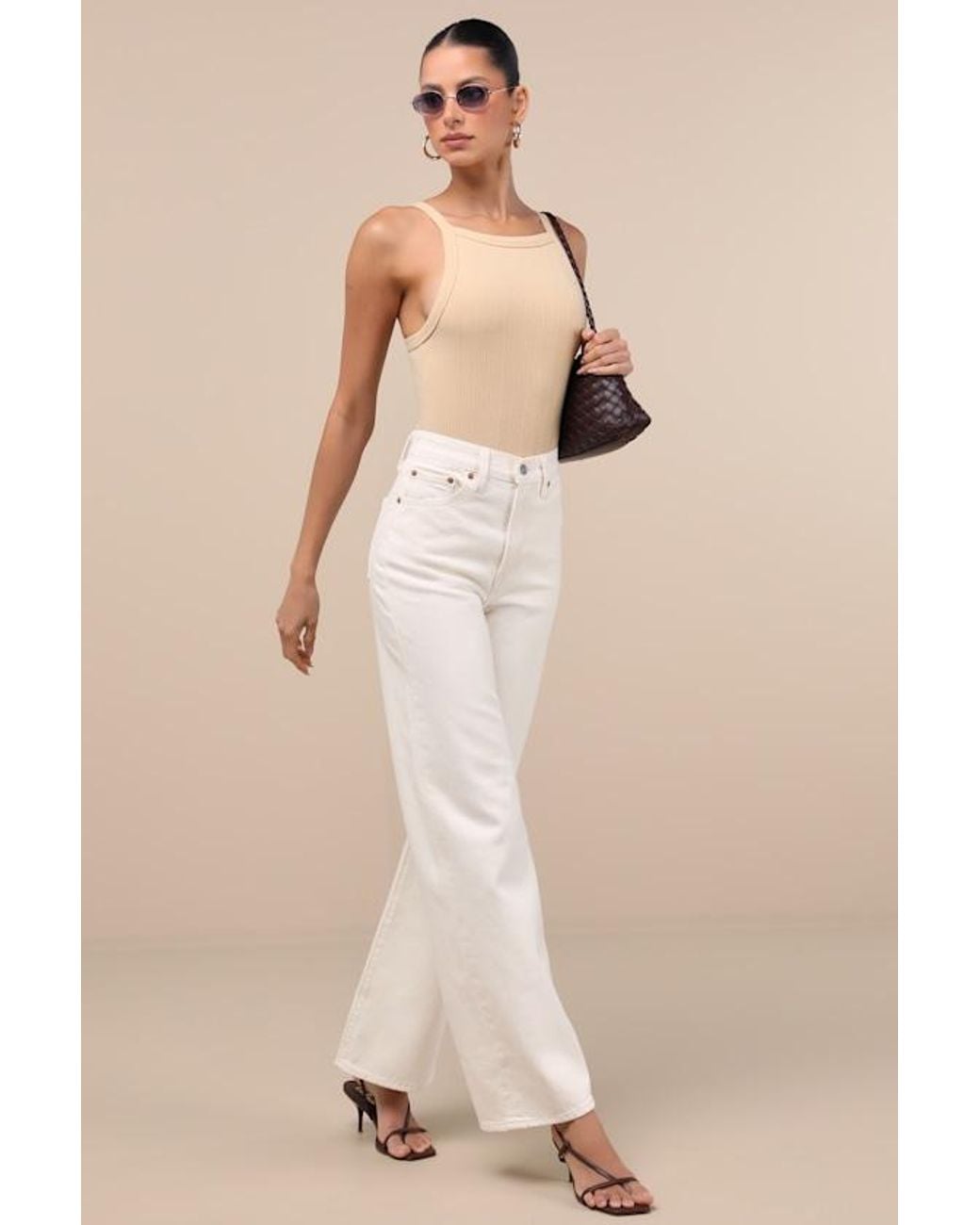 Levi's Natural Ribcage Wide-Leg High-Waisted Denim Jeans