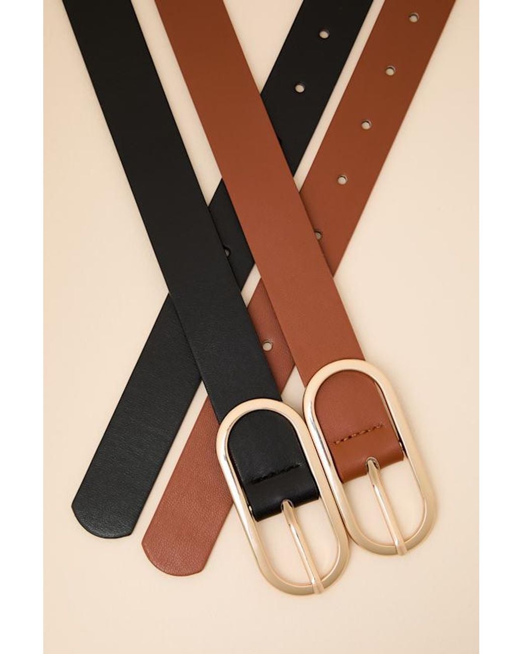 Lulus Brown Buena Vista And Two-Piece Belt Set