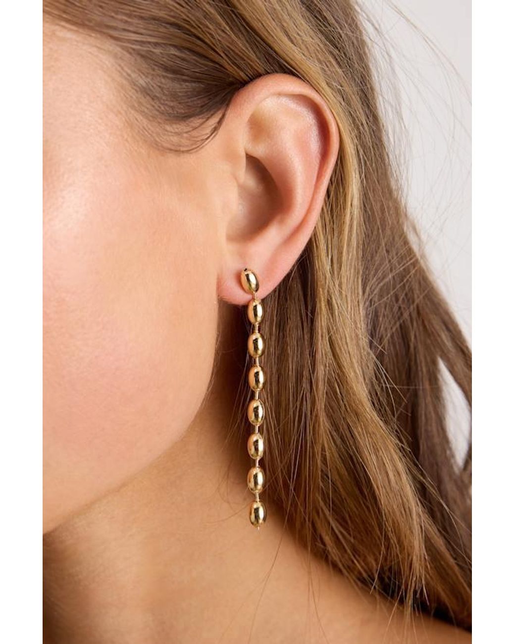 Lulus Natural Barona Beaded Drop Earrings
