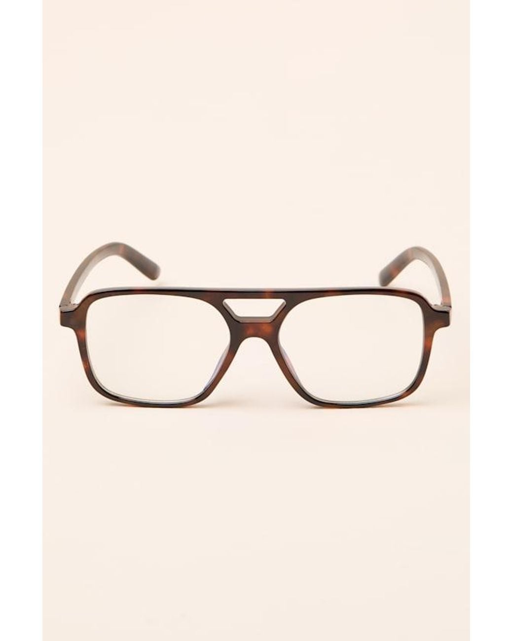 Lulus Brown Astoria Tortoise Aviator Light Glasses