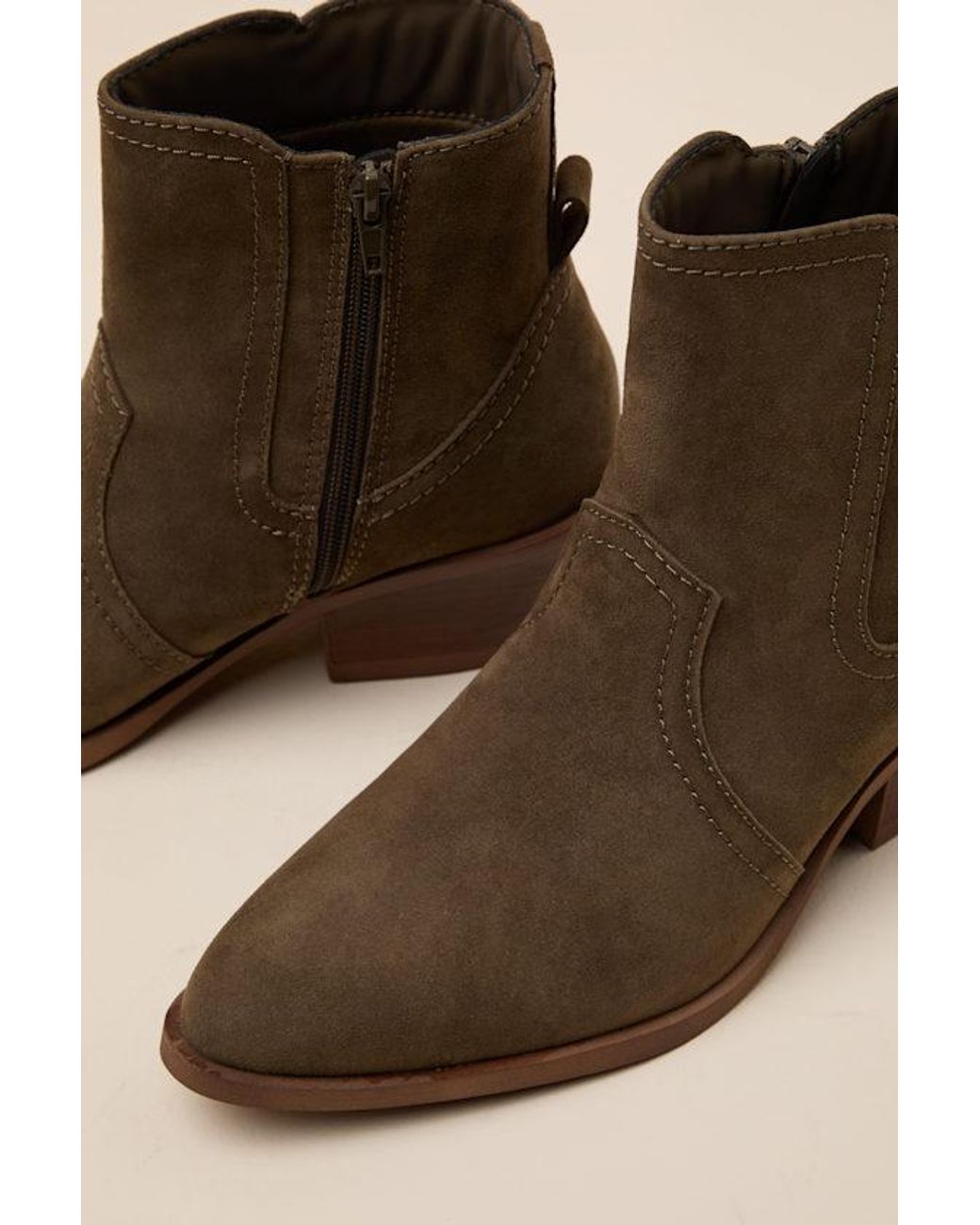 MIA Natural Ester Suede Ankle Boots