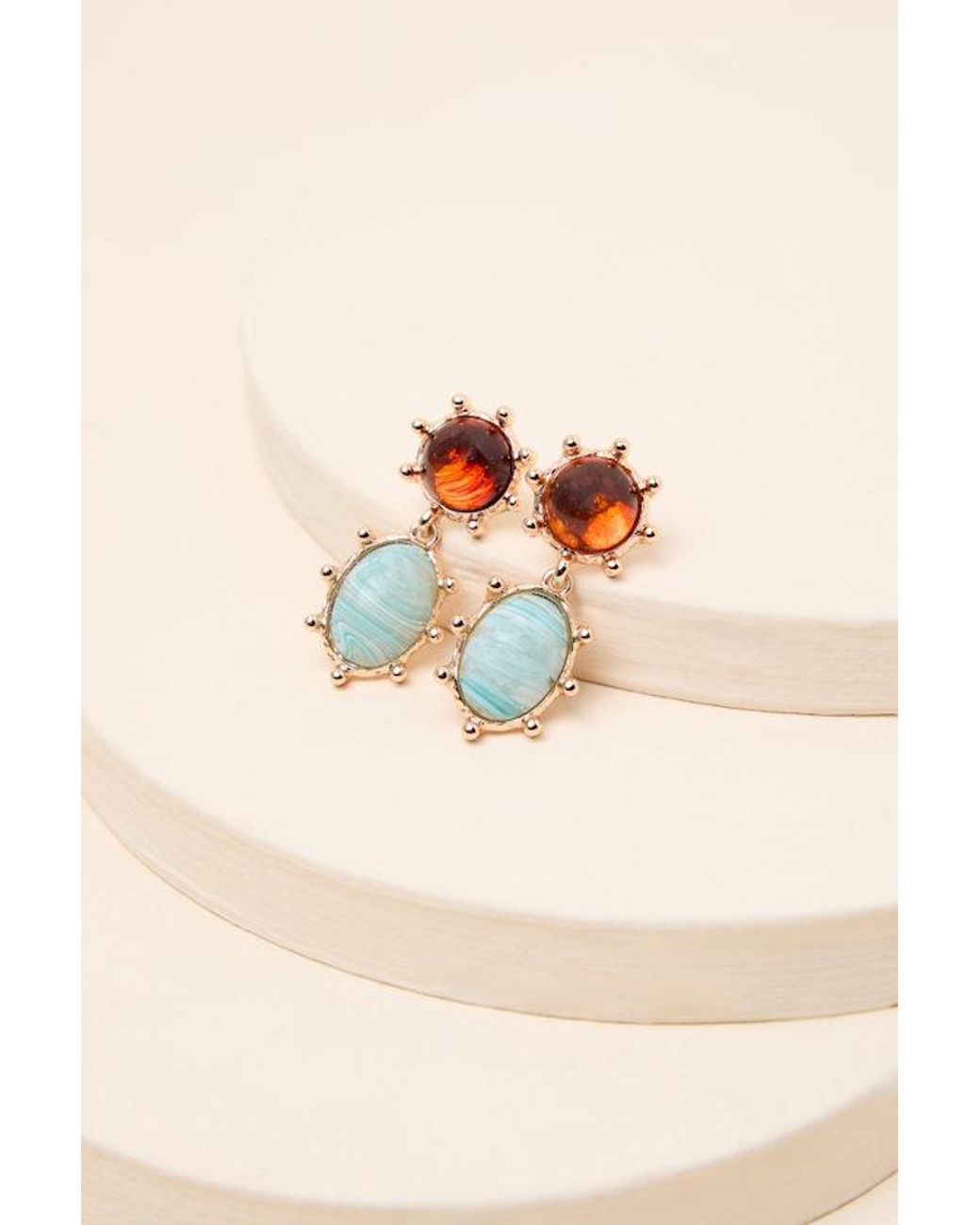 Lulus Brown Reva Multi And Drop Earrings