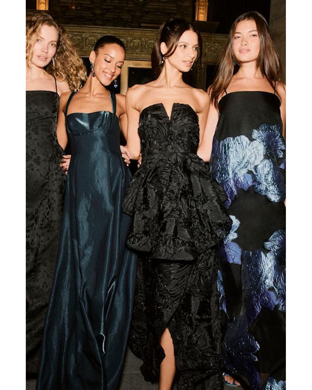 Lulus Majestic Glam Strapless Textured High-Low Maxi Dress