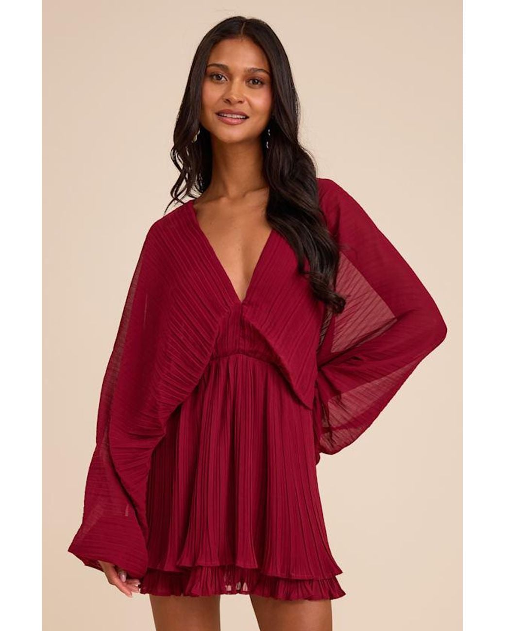 Lulus Black Duxbury Dolman Sleeve Mini Dress