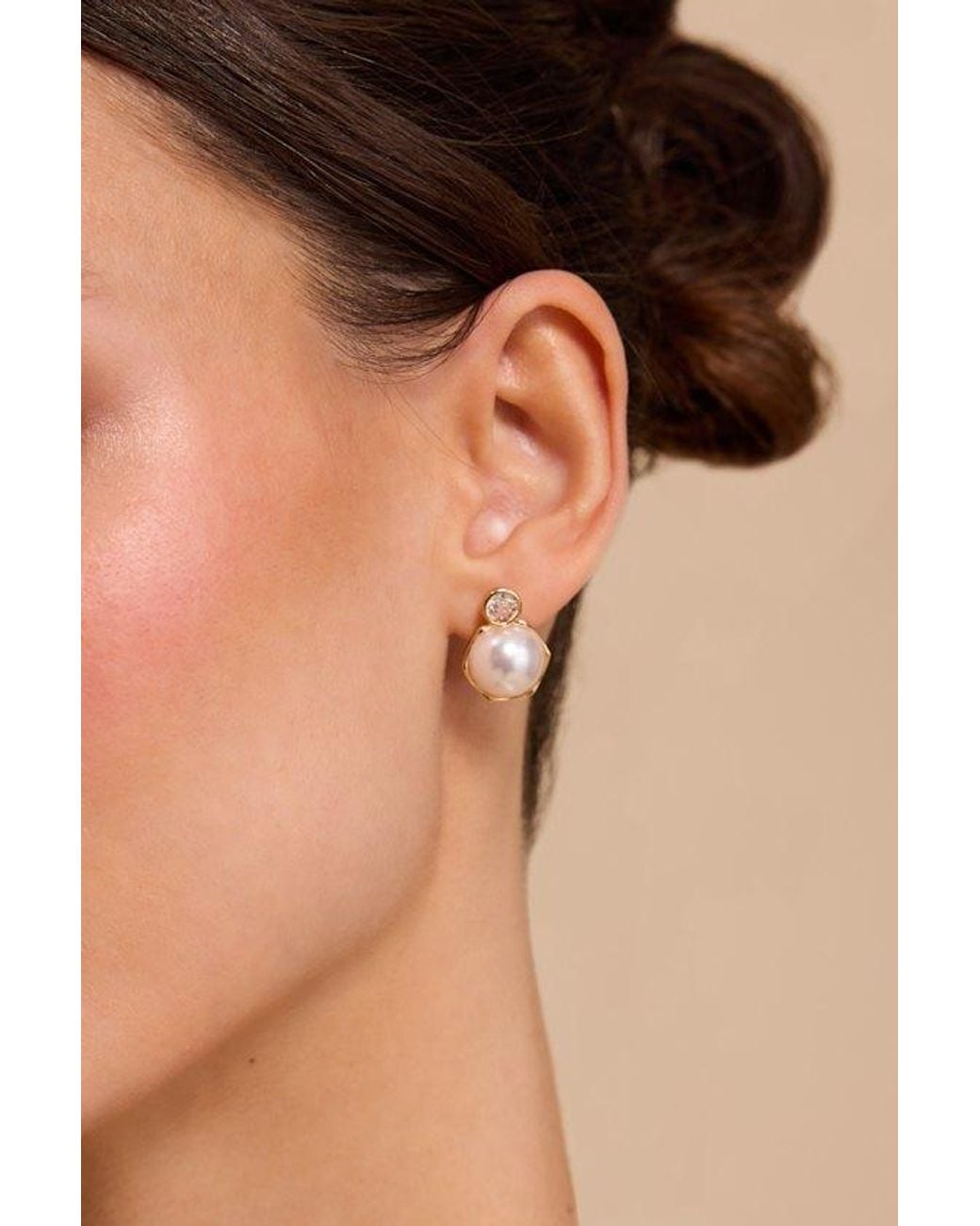 Lulus Natural Ronnie Pearl Stud Earrings