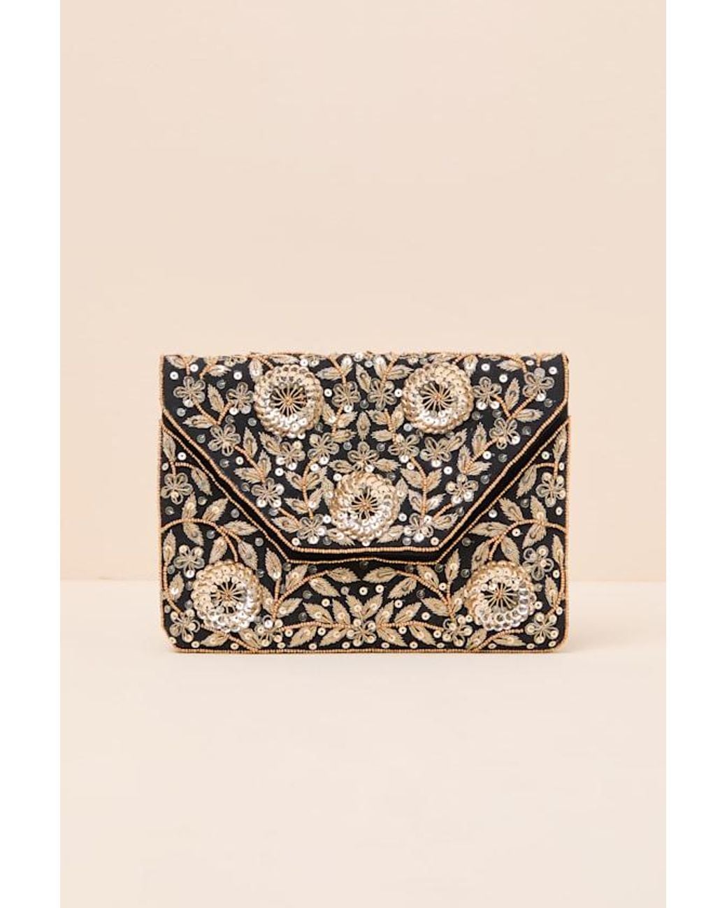 Lulus Evening Plans Embroidered Clutch