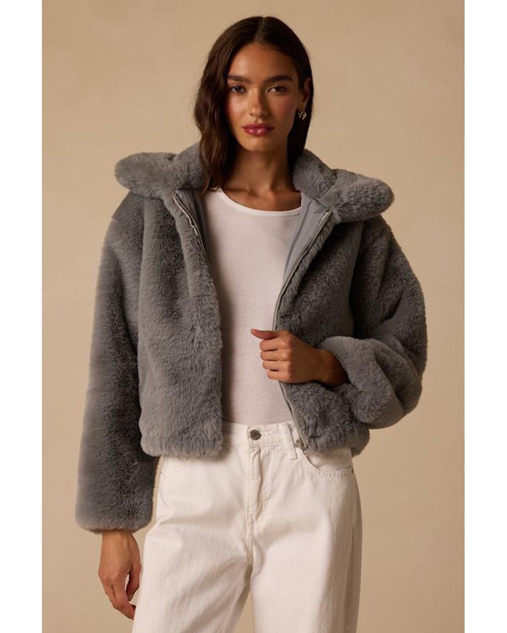Lulus Brown Heaven Faux Fur Jacket