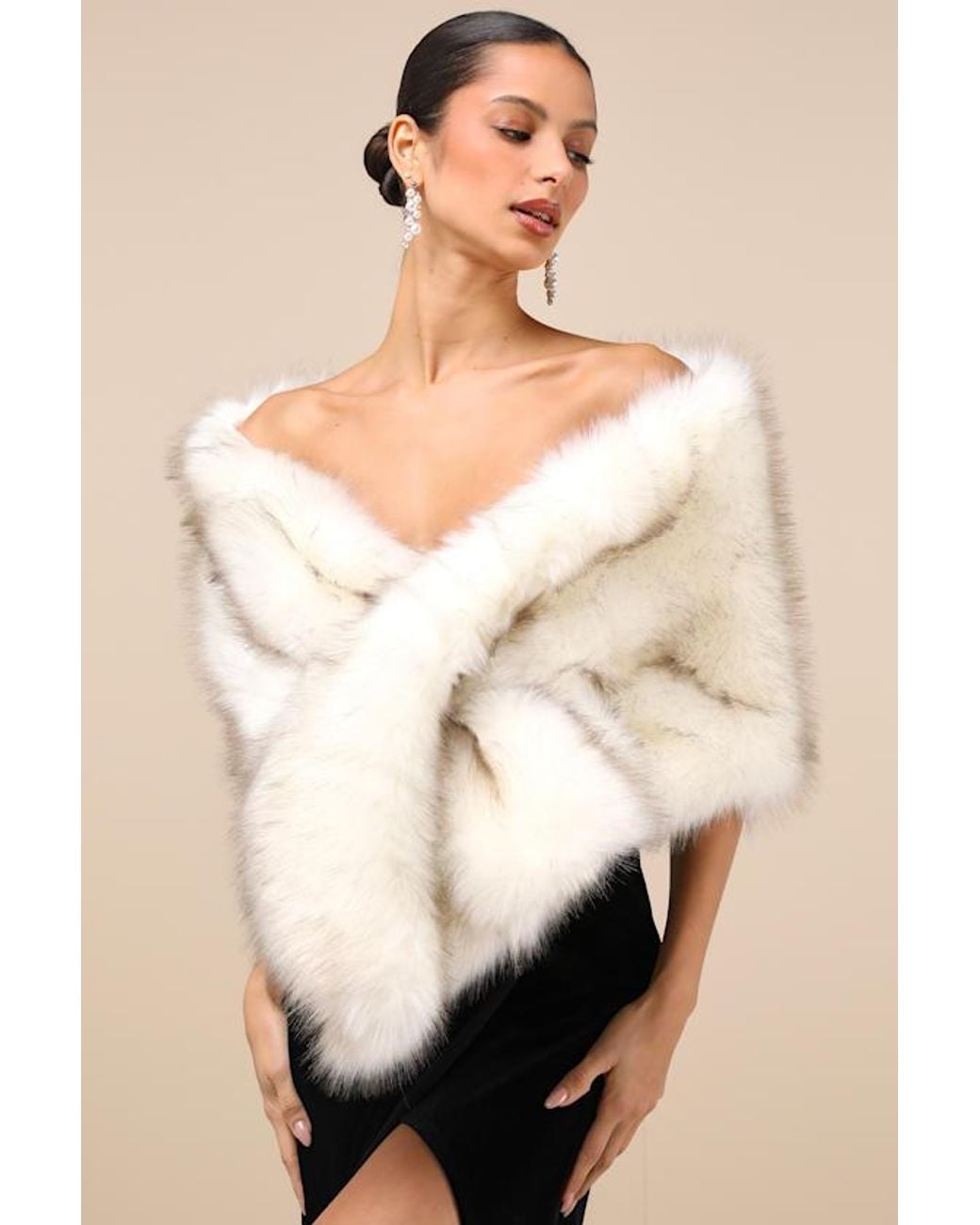 Lulus Natural Exquisite Promise Faux Fur Stole