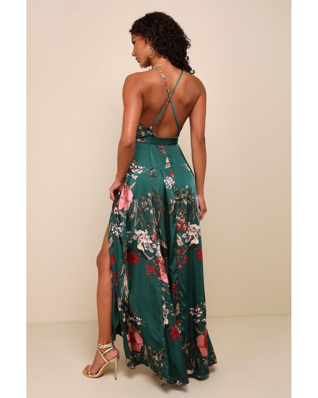 jo green dress Zapakasa Women Dark Green Bridesmaid Dress with Lace Up Back A Line Chiffon  Long Wedding Party Dress