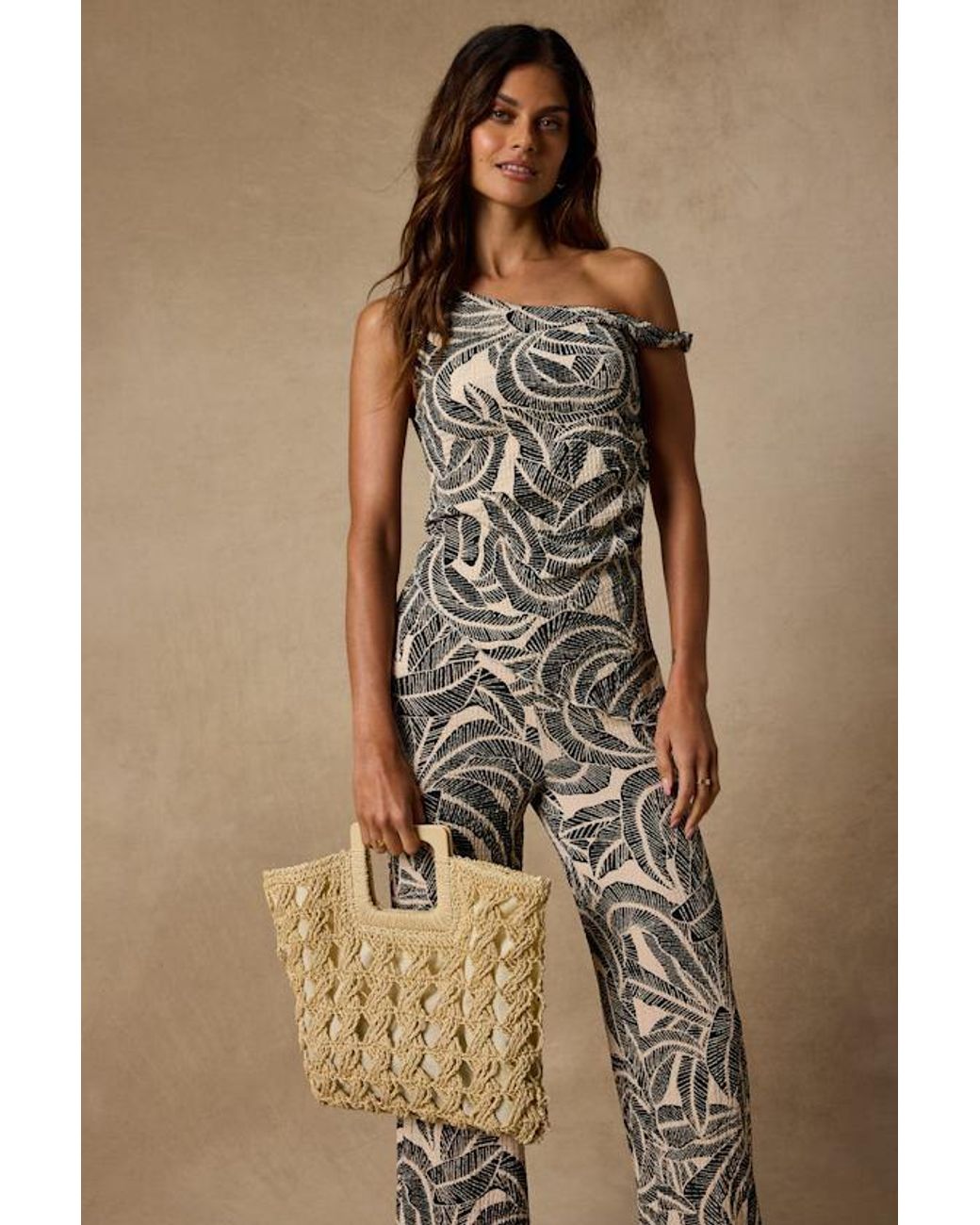 Lulus Brown Kenley Raffia Tote Bag