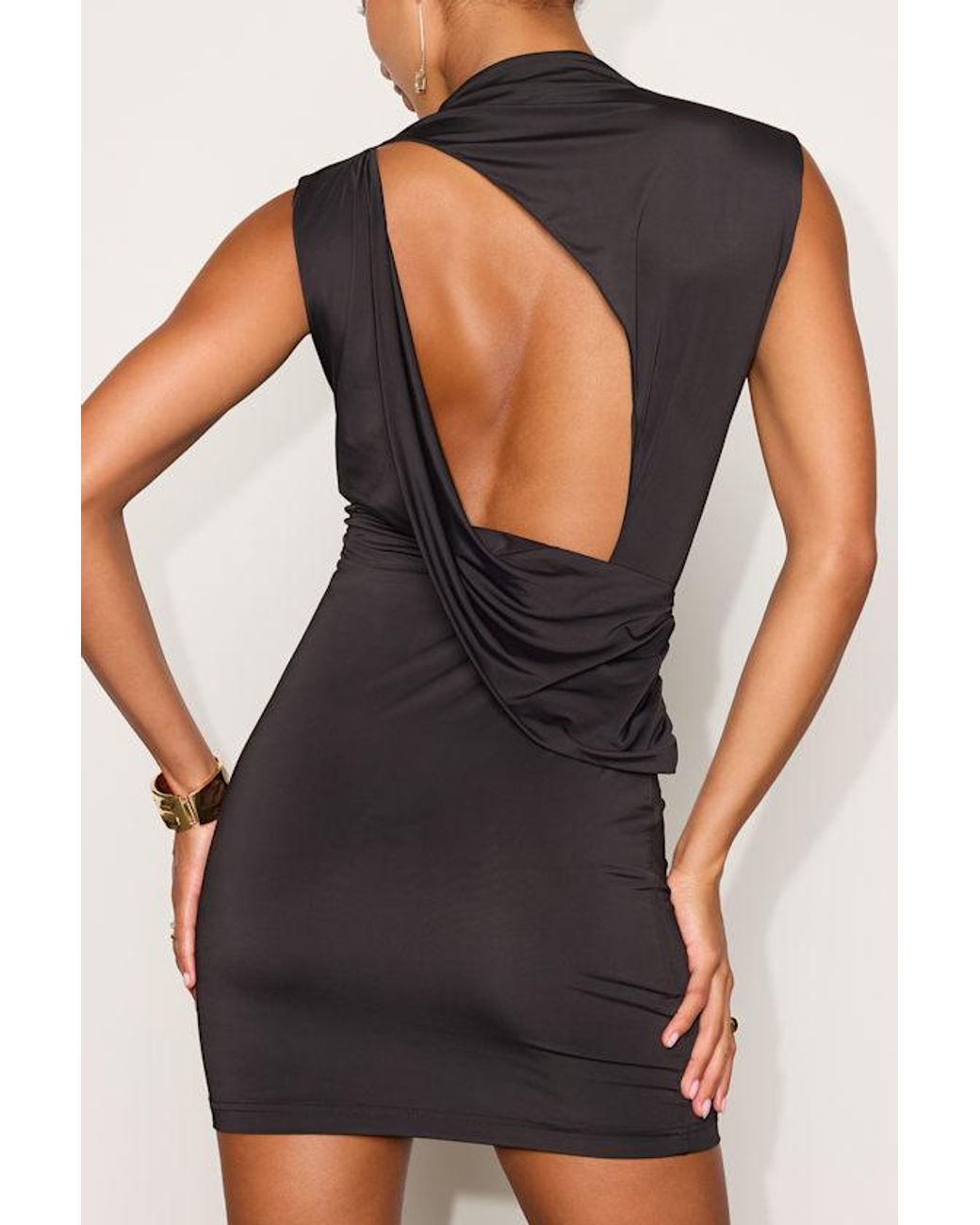 Lulus Black Bailey Jersey Knit Bodycon Mini Dress