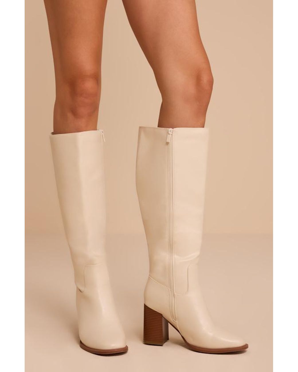 Lulus Natural Conrad Knee-High Boots