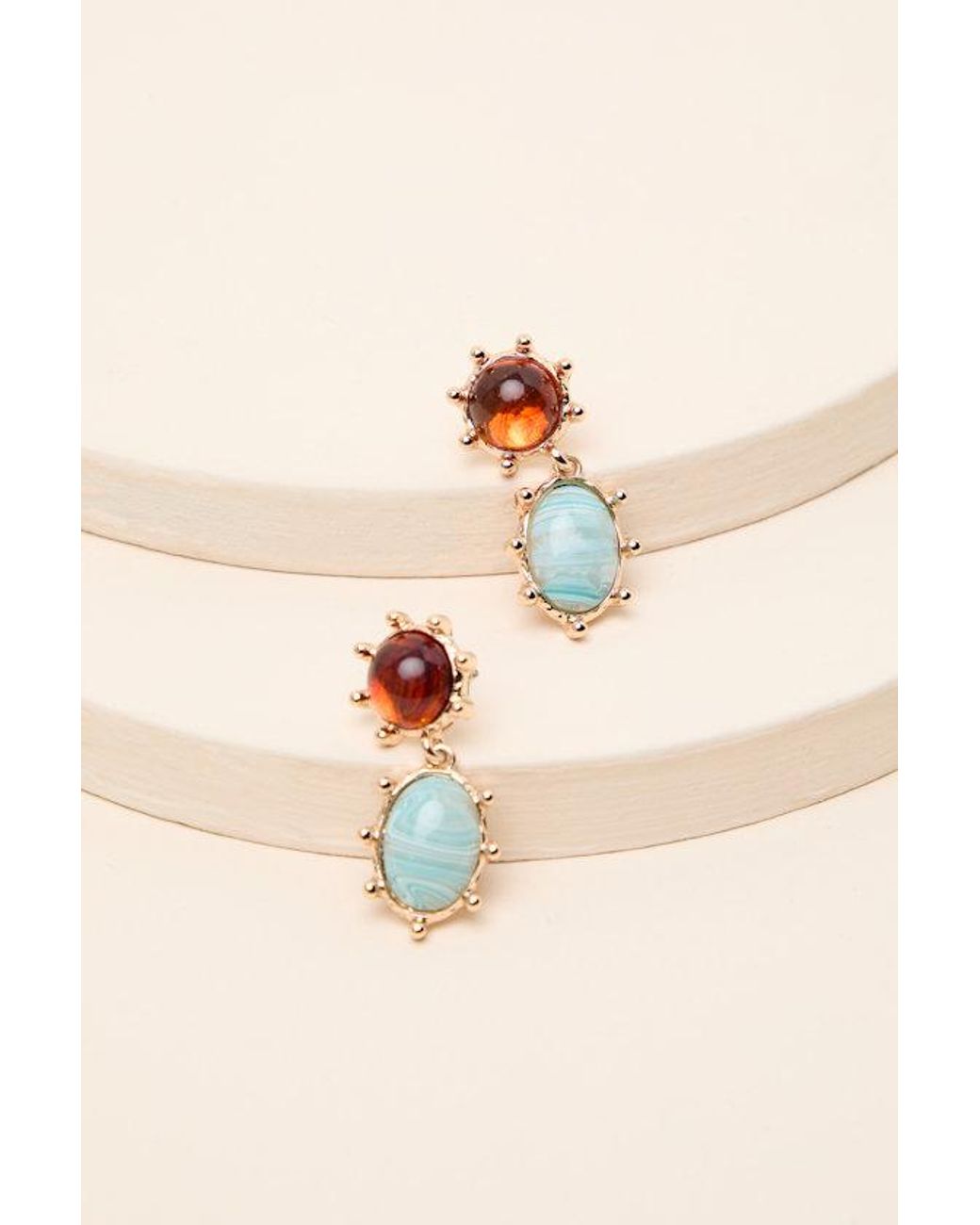 Lulus Brown Reva Multi And Drop Earrings