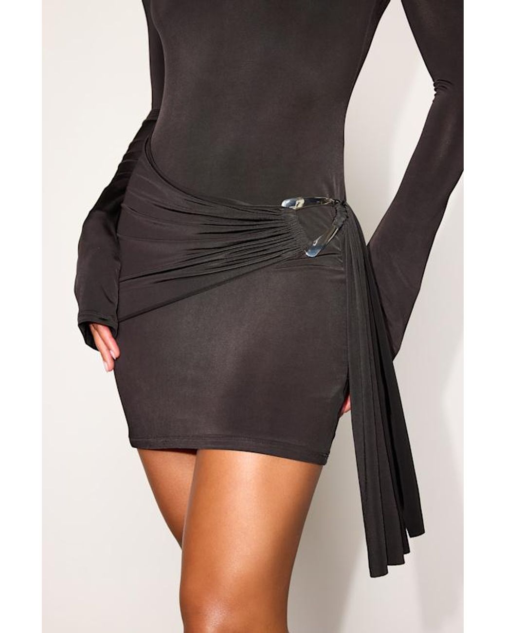 Lulus Black Mollie Long Sleeve Mini Dress