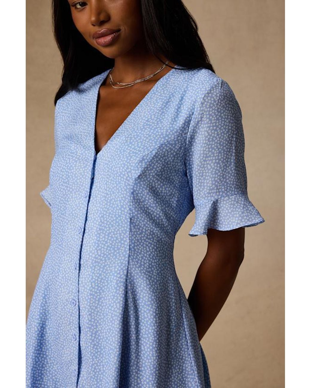 Lulus White Castana Print Button-Up Dress