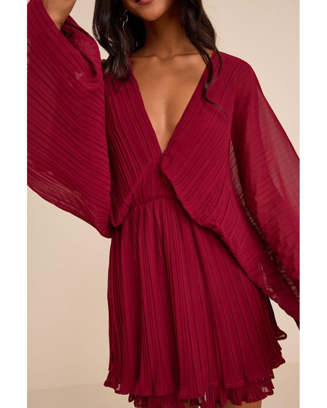 Lulus Black Duxbury Dolman Sleeve Mini Dress