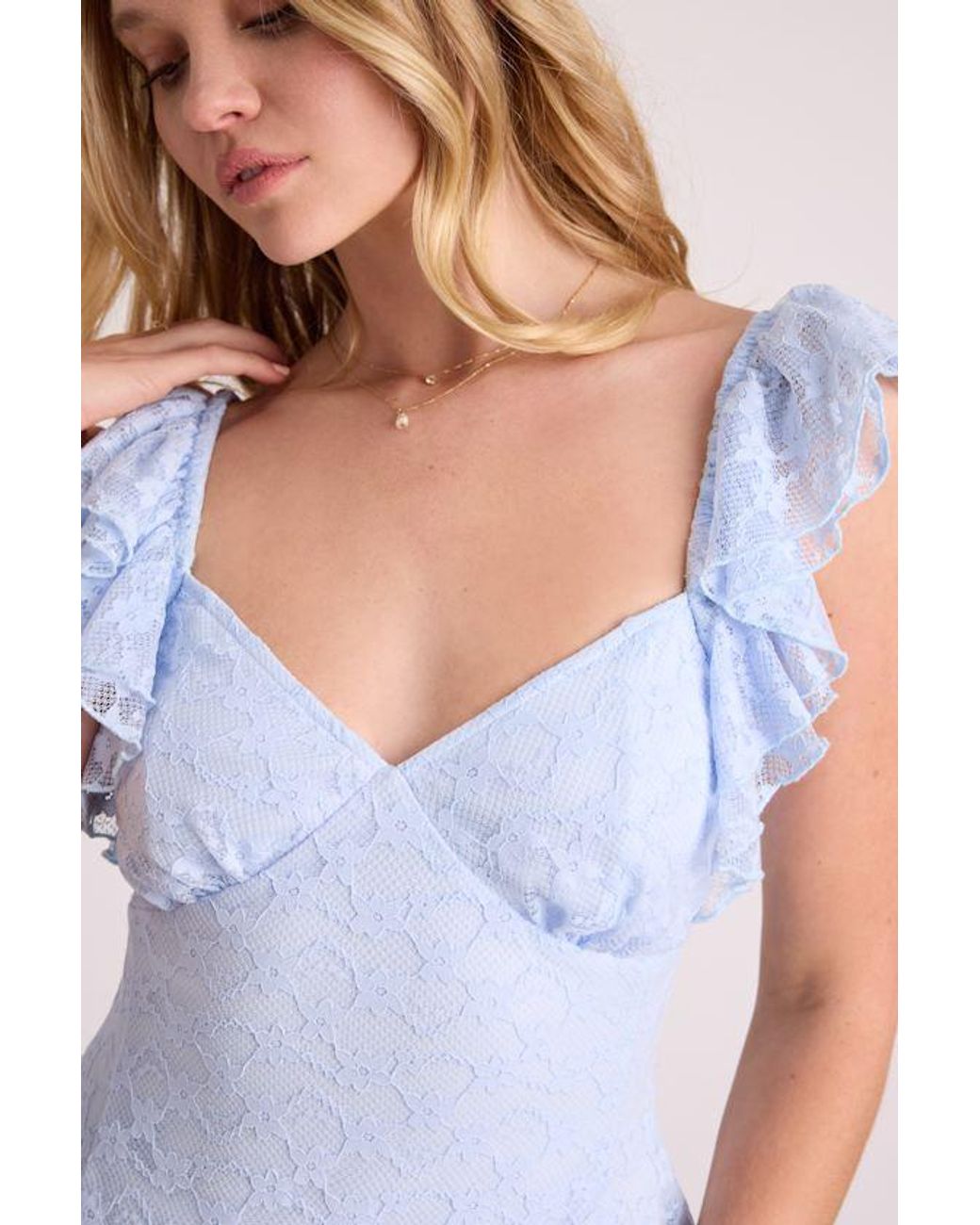Lulus White Sabriella Lace Tiered Mini Dress