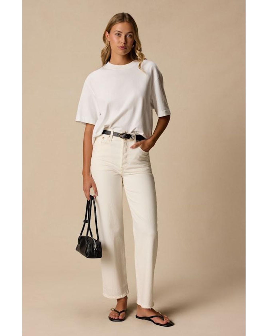 Levi's Natural Ribcage Denim Straight Ankle Jeans
