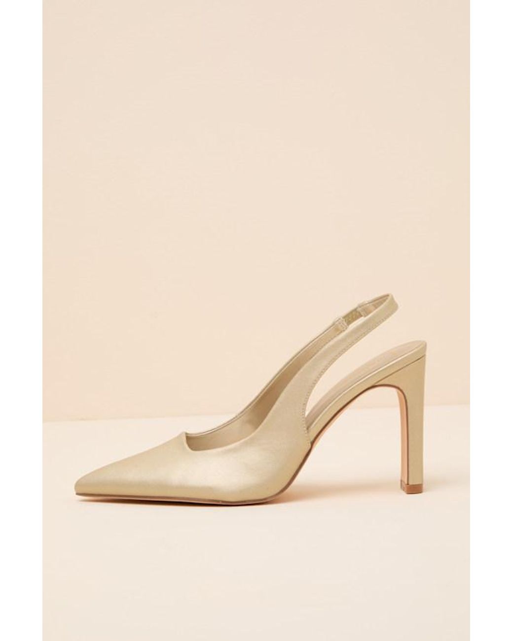 Lulus Natural Honorata Pointed-Toe Slingback Pumps