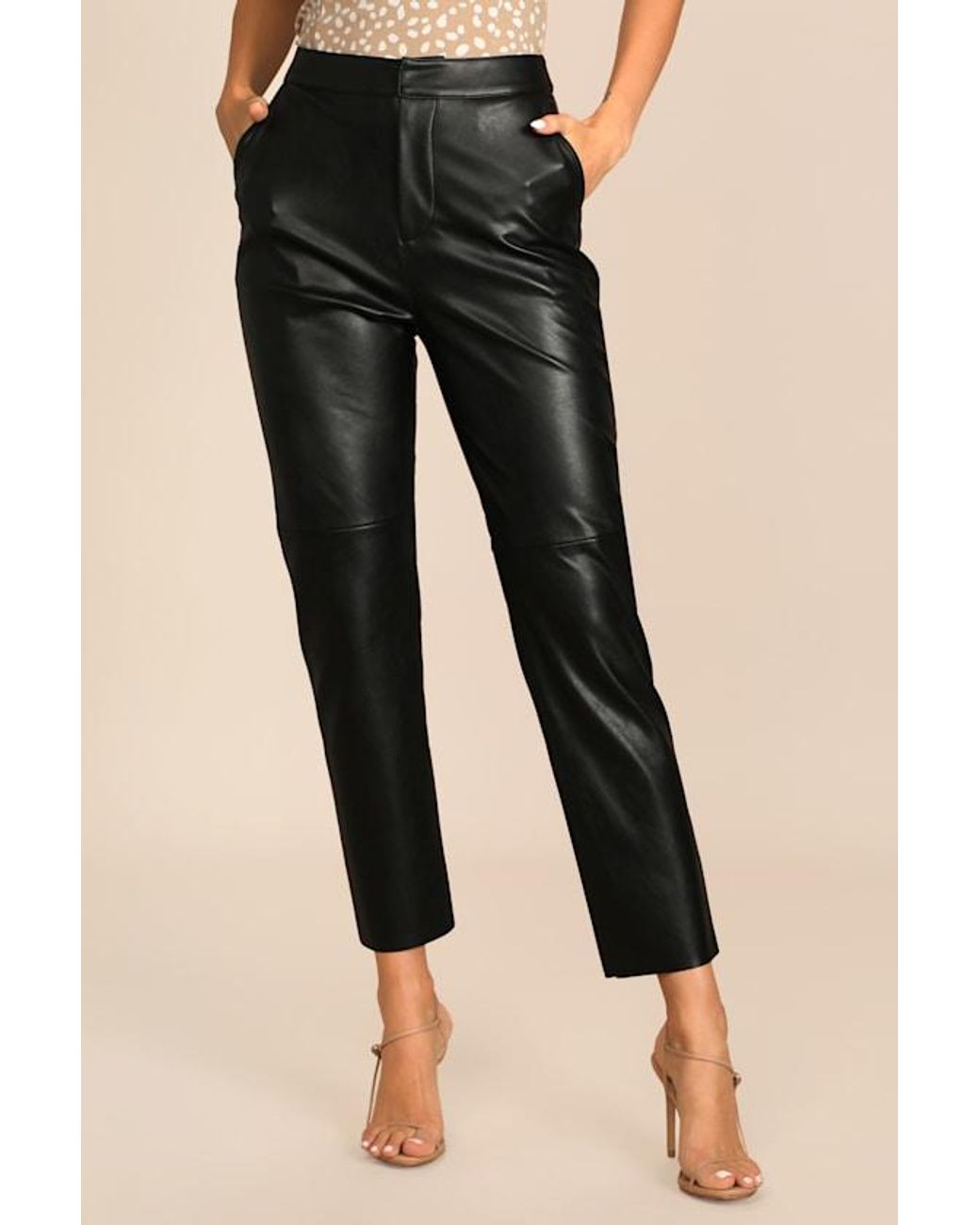 Lulus Natural Open Minded Vegan Leather Pants
