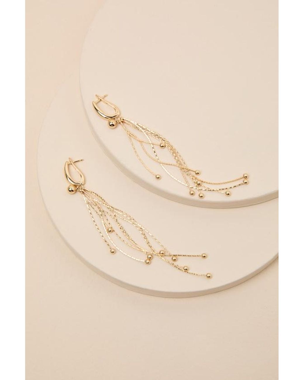 Lulus Brown Svetlana Chain Earrings