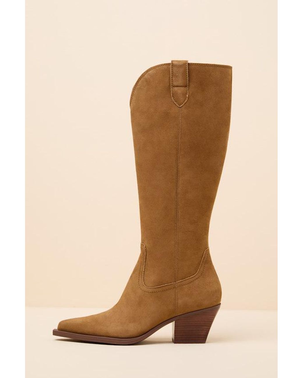 Dolce Vita Natural Ratana Camel Suede Leather Knee-High Boots