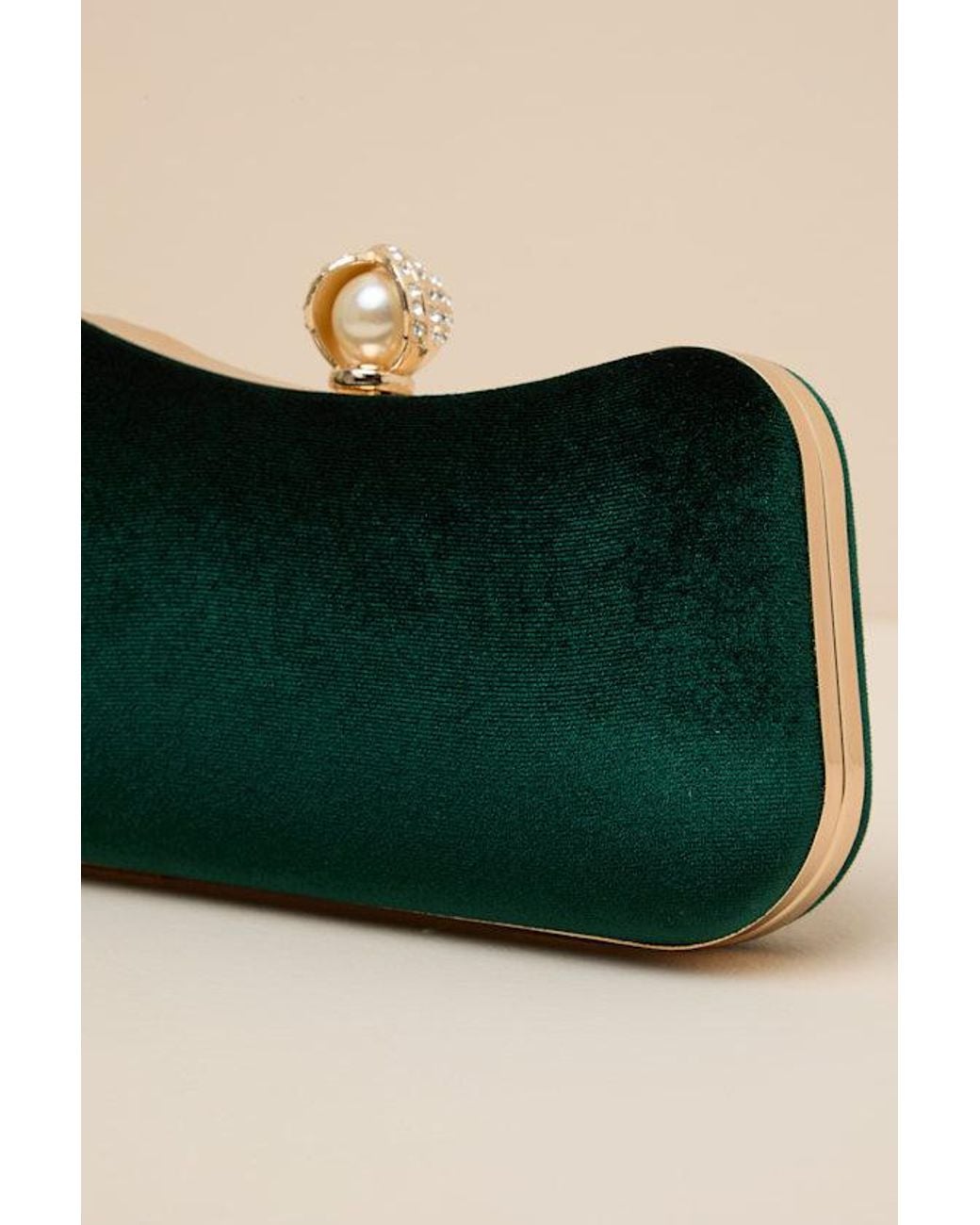 Lulus Black Date Night Velvet Clutch