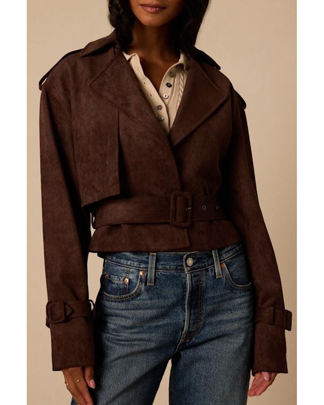 Lulus Blue Hayden Suede Moto Jacket