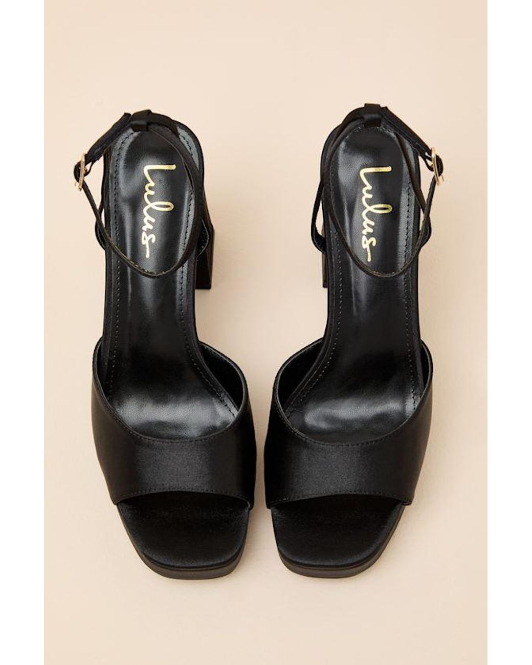 Lulus Brown Krissy Satin Ankle Strap Platform Sandals
