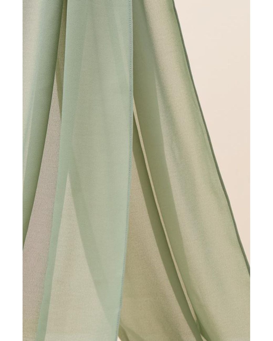 Lulus Green Neave Sage Chiffon Sash Scarf