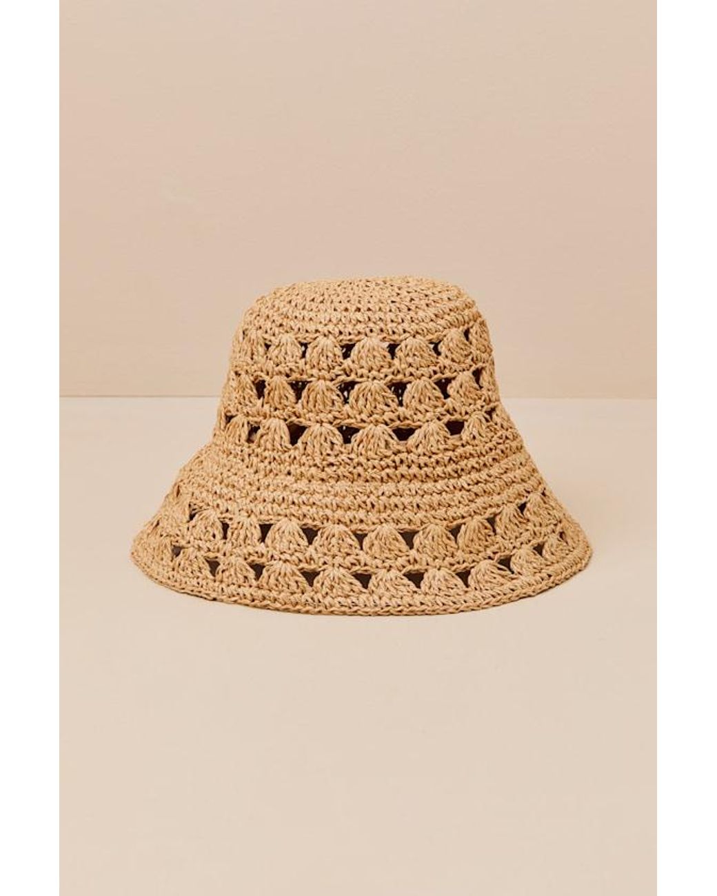 Lulus Natural Clemma Raffia Bucket Hat