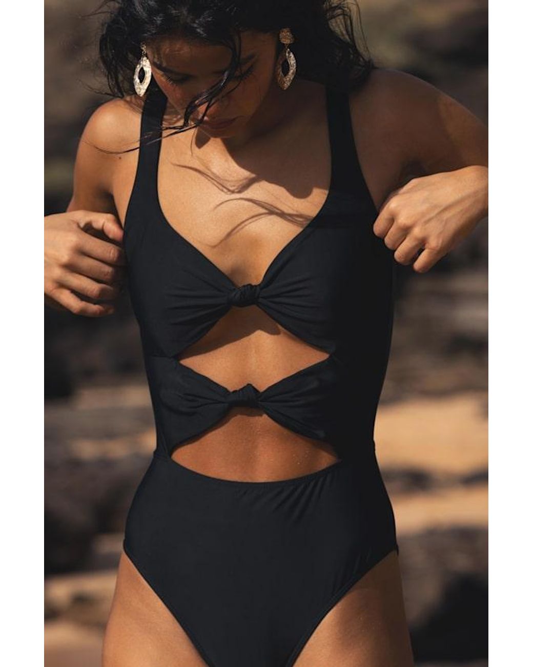 Lulus Black Bolonia Cutout One-Piece Swimsuit