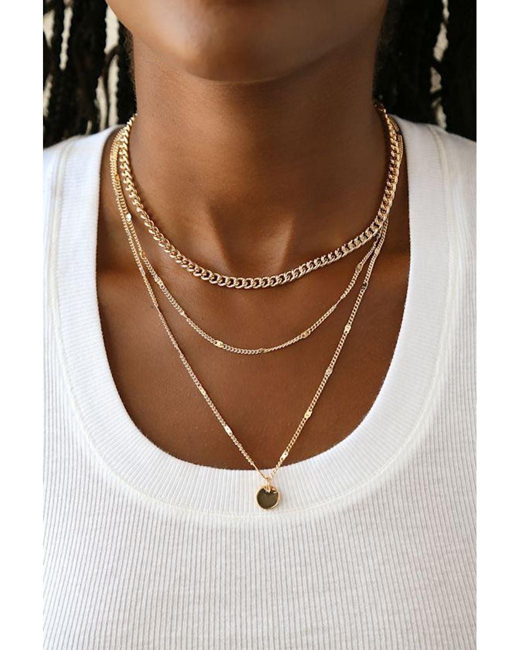Lulus Brown Three-Way Tie Necklace Set