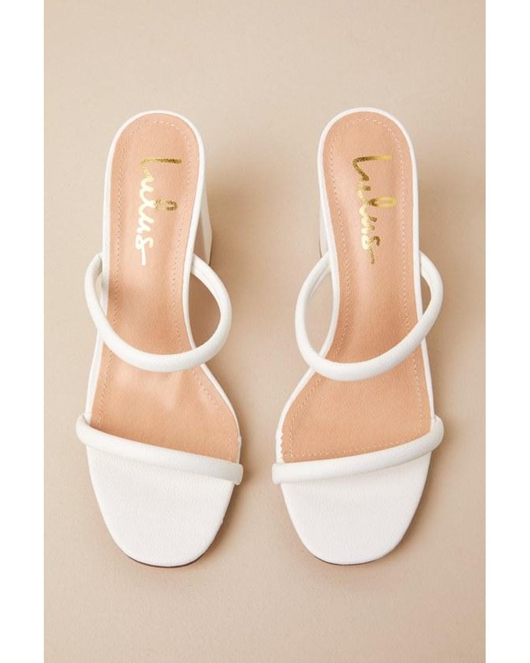 Lulus Natural Addien High Heel Sandals
