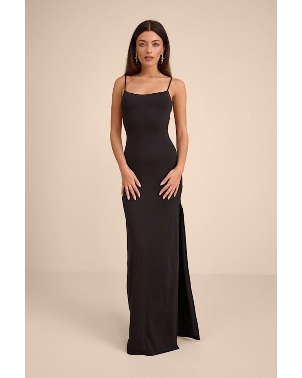 Lulus Natural Carys Strappy Column Maxi Dress