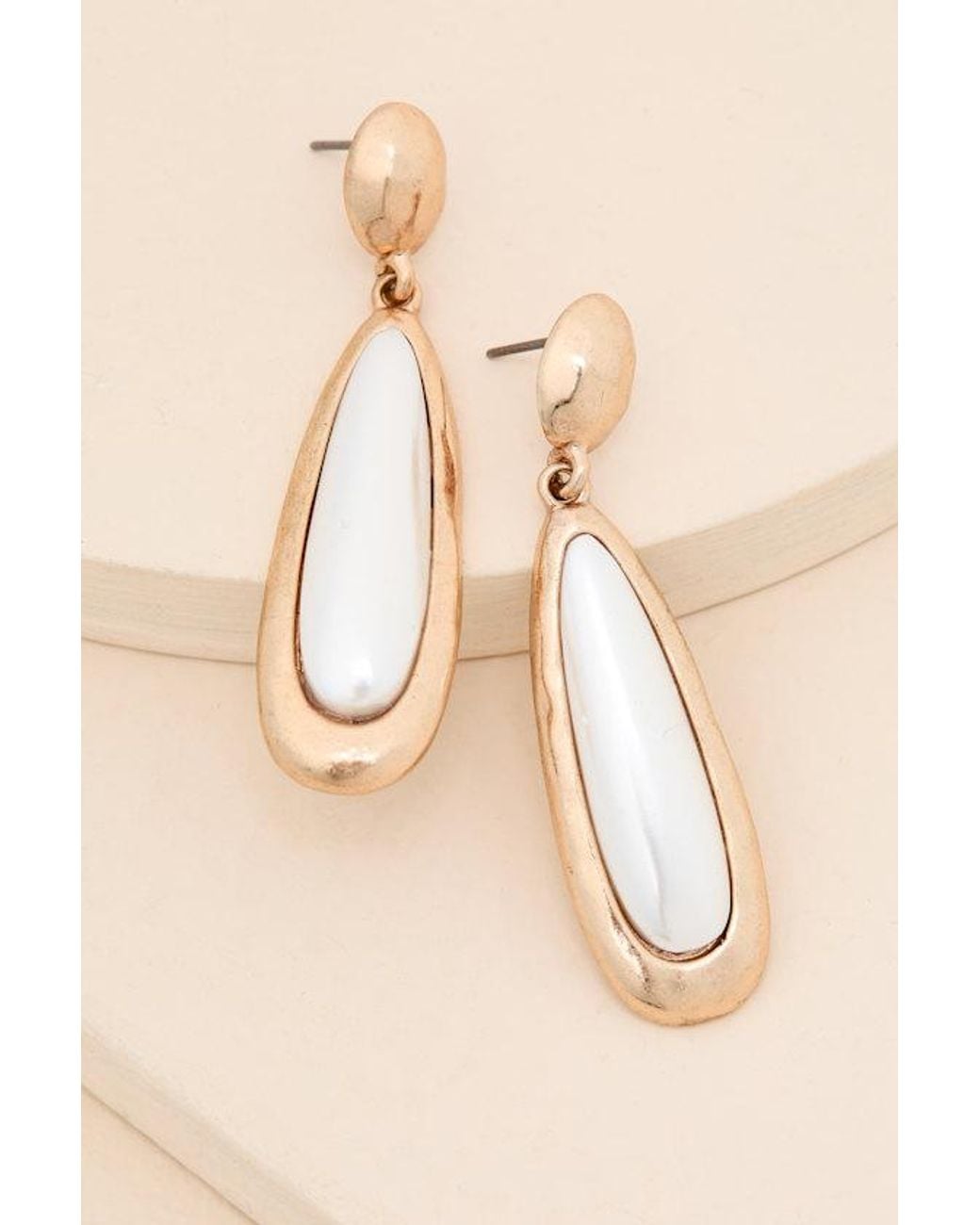 Lulus Natural Cyra Pearl Drop Earrings