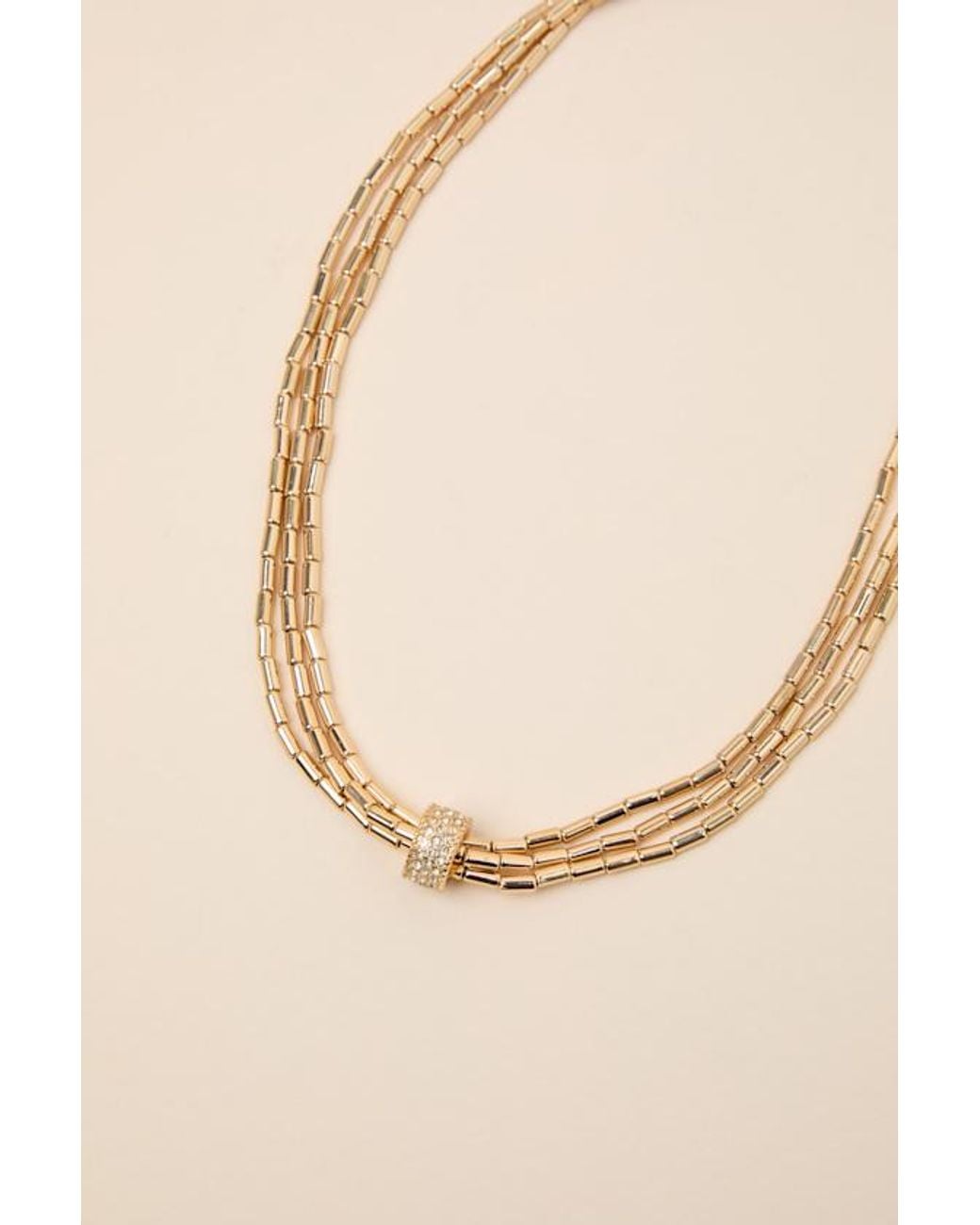 Lulus Black Farrell Beaded Layered Necklace