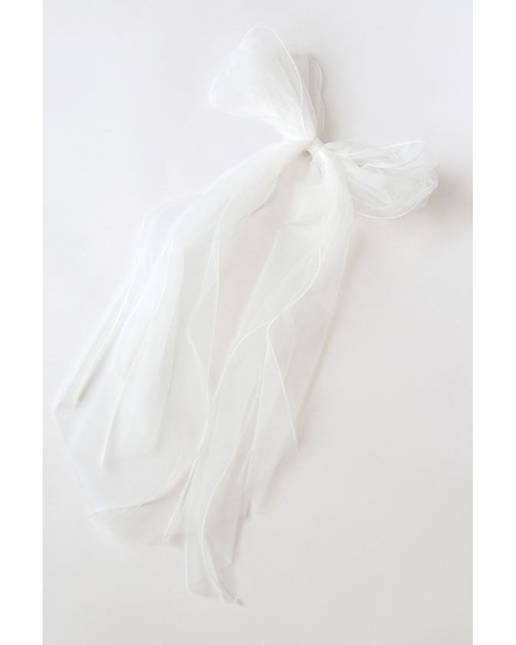 Lulus White My Dearly Beloved Organza Oversized Bow Hair Clip