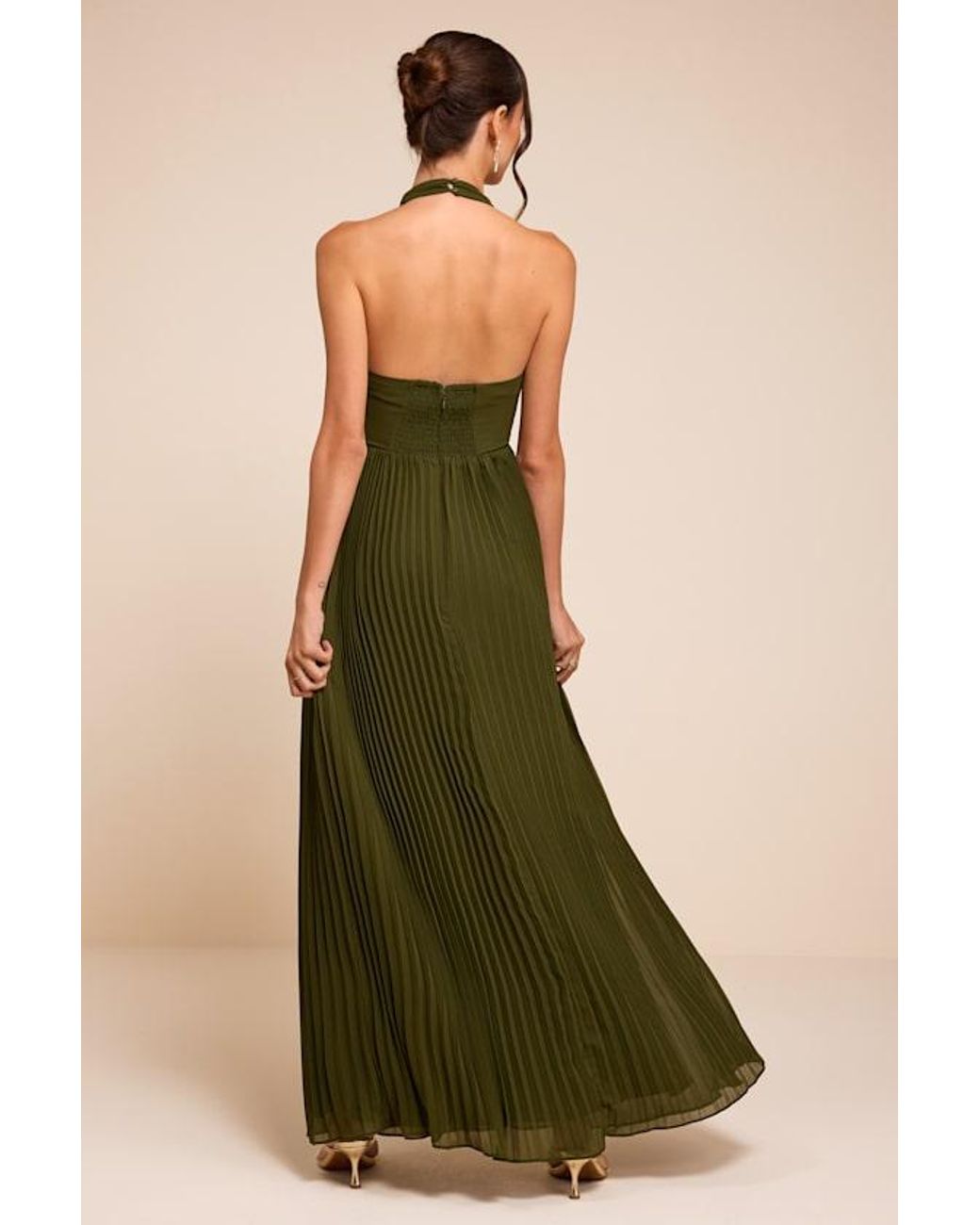 Lulus Green Gemma Chiffon Maxi Dress