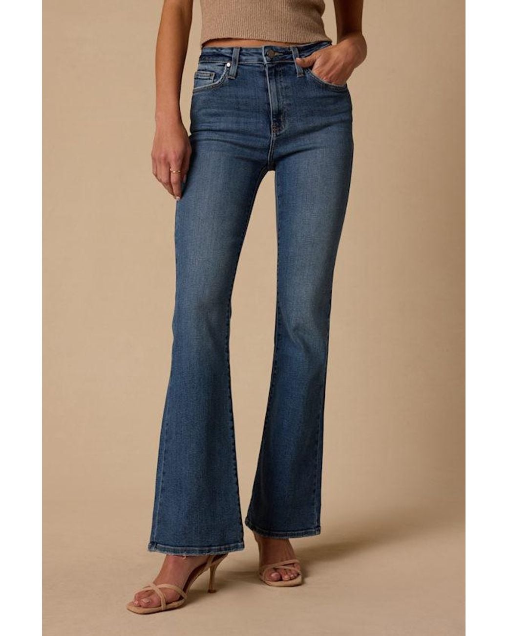 Just Black Blue The Vintage Relaxed Slight Dark Wash Denim Flare Jeans