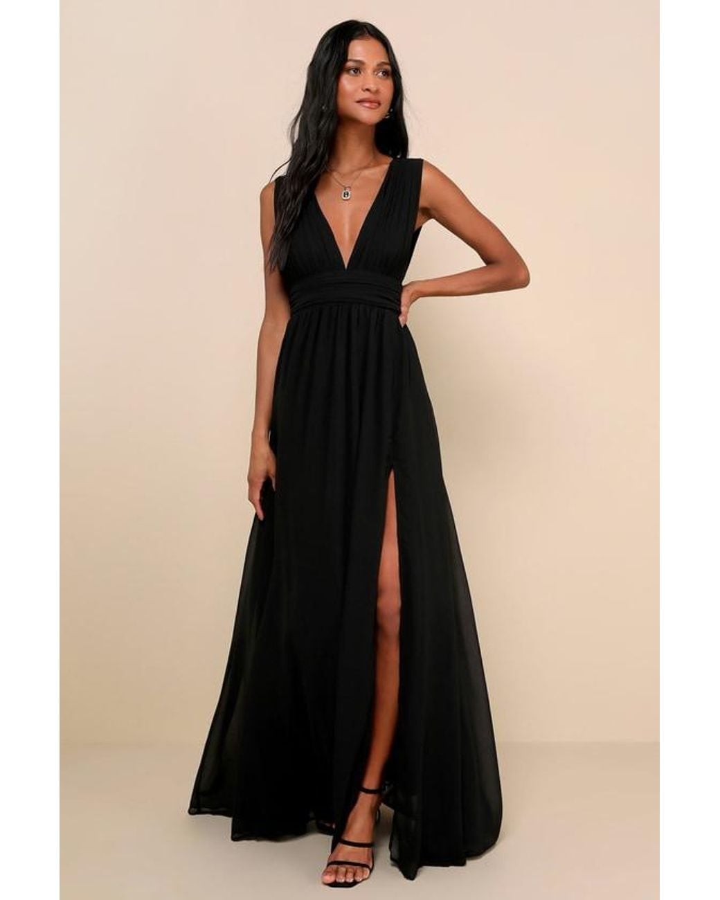 Lulus Black Heavenly Hues Maxi Dress