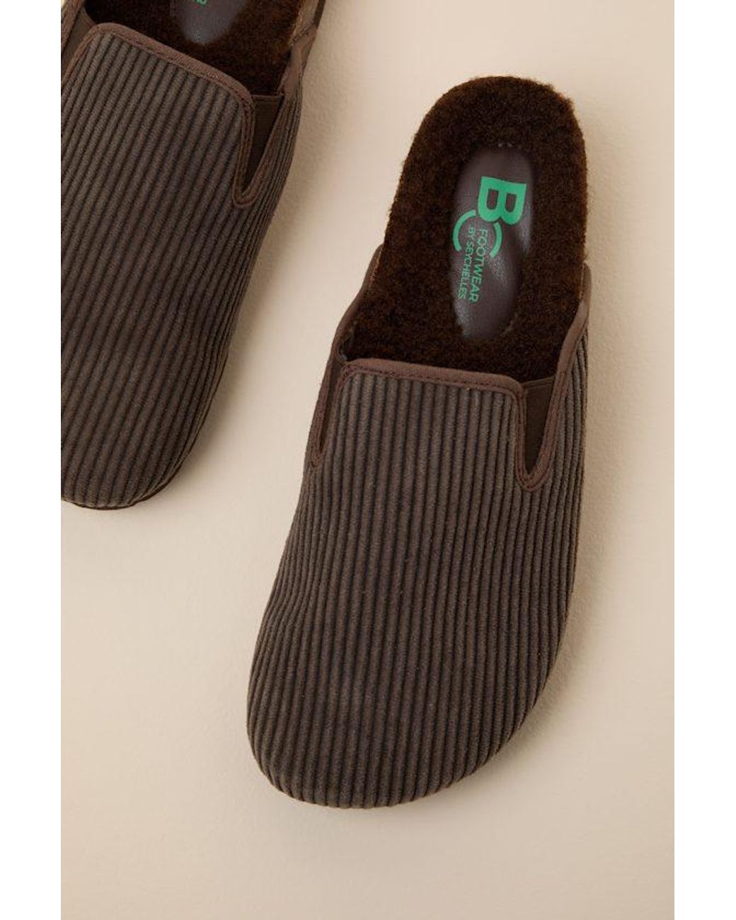BC Footwear Natural Every New Beginning Corduroy Mules