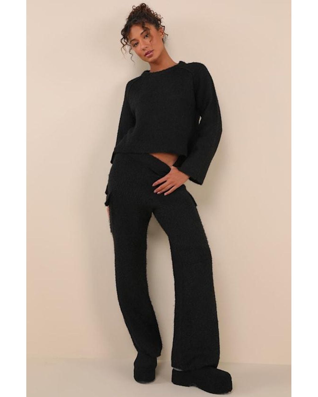 Lulus Blue Signature Sunday Knit Sweater Pants