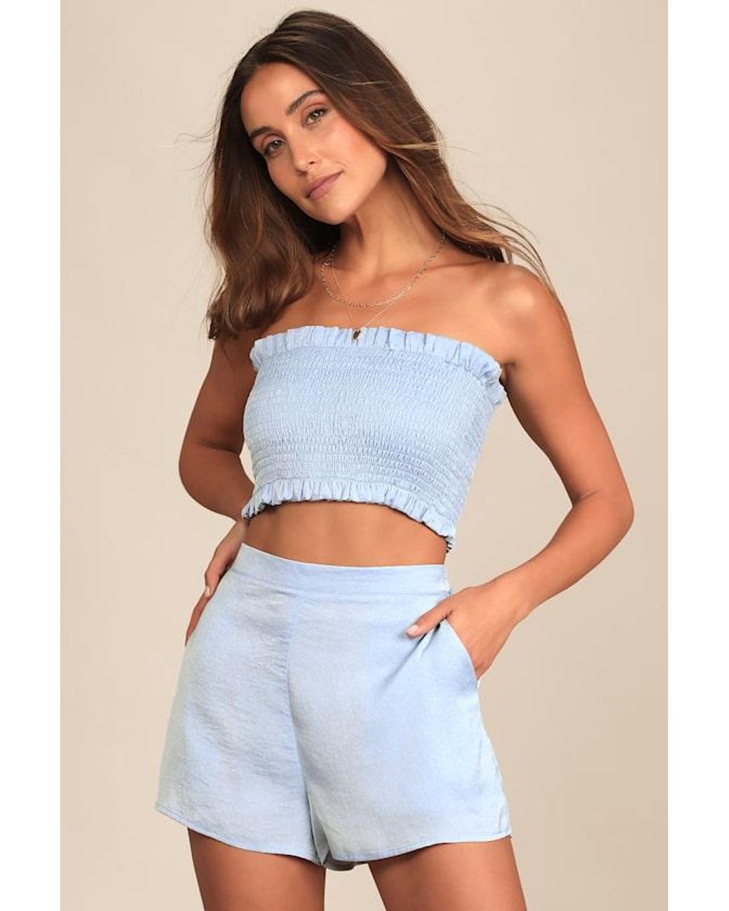 Lulus White Extra Love Satin High-Waisted Shorts